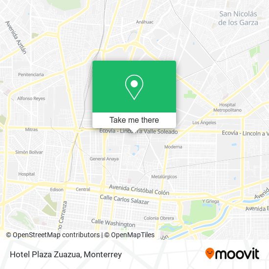 Mapa de Hotel Plaza Zuazua