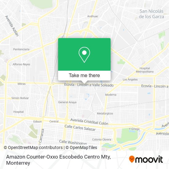 Amazon Counter-Oxxo Escobedo Centro Mty map