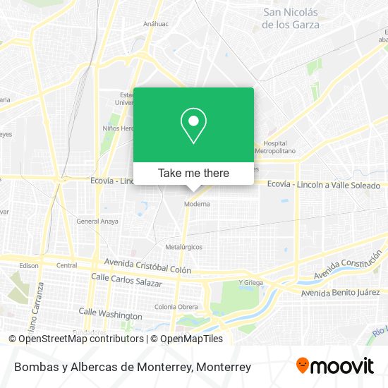 Bombas y Albercas de Monterrey map