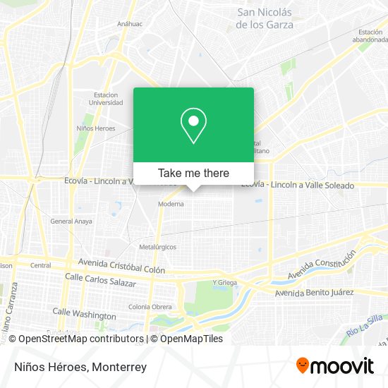 Niños Héroes map