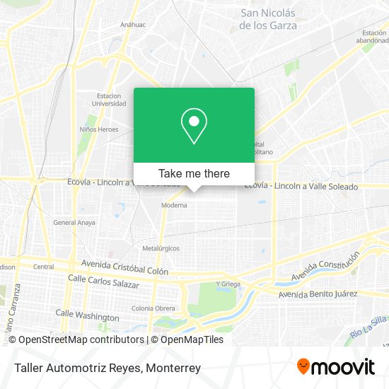 Mapa de Taller Automotriz Reyes