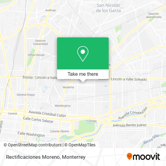 Mapa de Rectificaciones Moreno