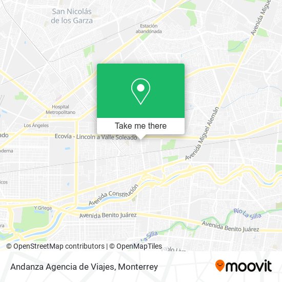 Mapa de Andanza Agencia de Viajes