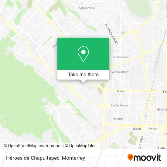 Héroes de Chapultepec map