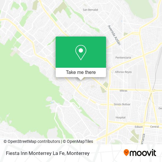 Mapa de Fiesta Inn Monterrey La Fe