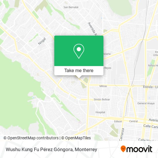 Mapa de Wushu Kung Fu Pérez Góngora