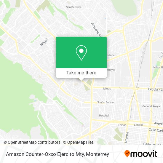 Amazon Counter-Oxxo Ejercito Mty map
