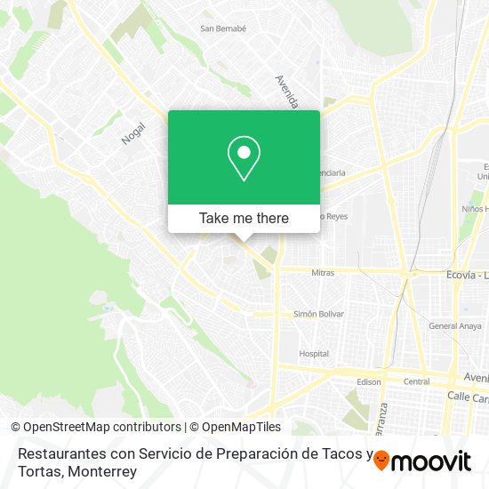 Restaurantes con Servicio de Preparación de Tacos y Tortas map