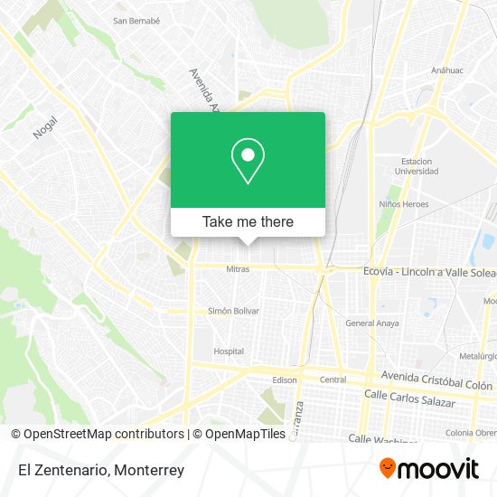 Mapa de El Zentenario