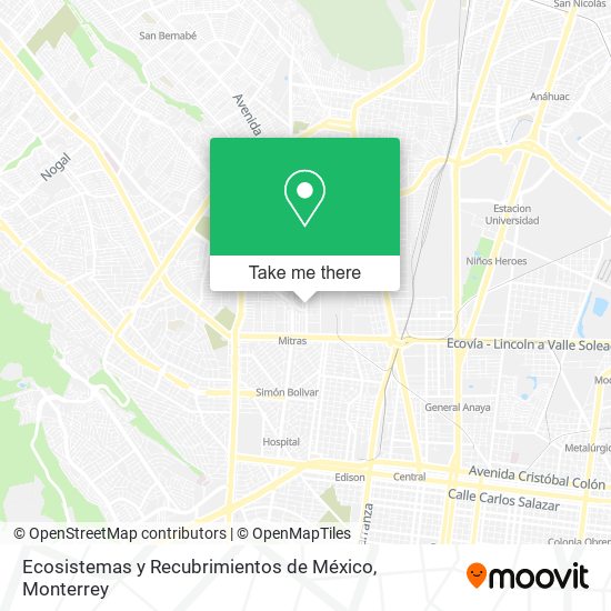 Ecosistemas y Recubrimientos de México map