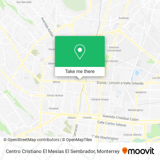 Mapa de Centro Cristiano El Mesías El Sembrador