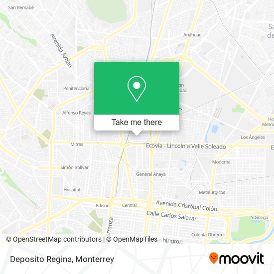 Mapa de Deposito Regina