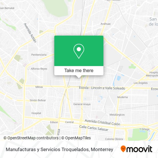 Mapa de Manufacturas y Servicios Troquelados