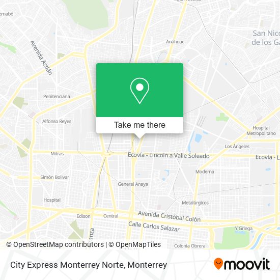 City Express Monterrey Norte map