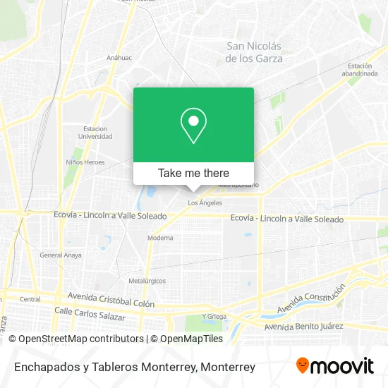 Enchapados y Tableros Monterrey map
