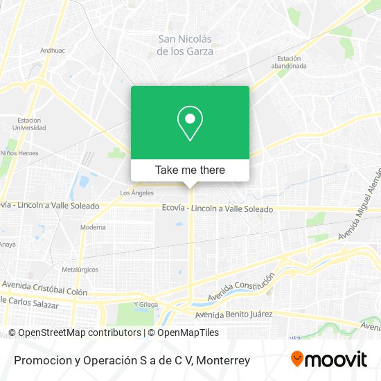 Promocion y Operación S a de C V map