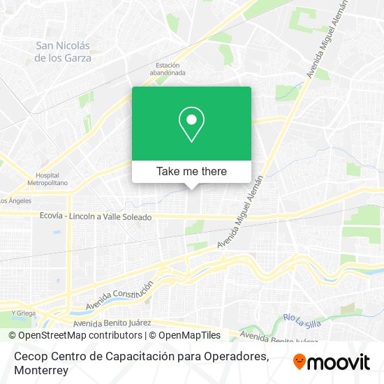 Cecop Centro de Capacitación para Operadores map