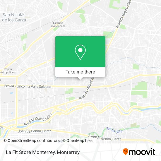 Mapa de La Fit Store Monterrey