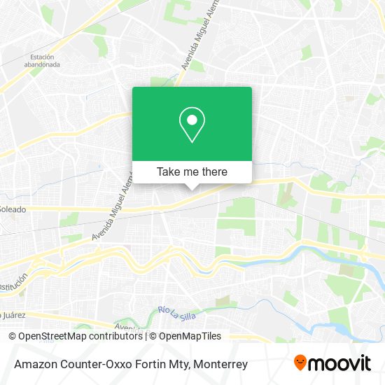 Amazon Counter-Oxxo Fortin Mty map