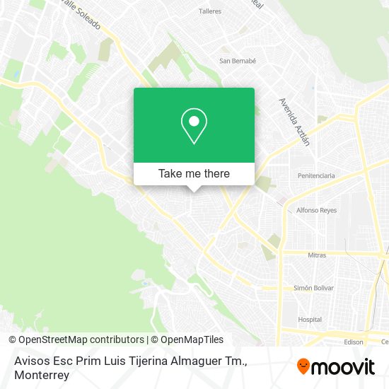 Avisos Esc Prim Luis Tijerina Almaguer Tm. map