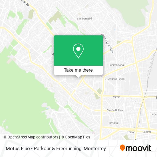Mapa de Motus Fluo - Parkour & Freerunning