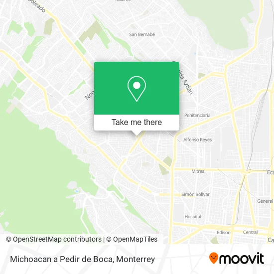 Michoacan a Pedir de Boca map