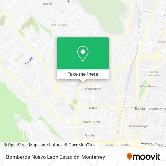 Bomberos Nuevo León Estación map