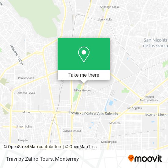 Travi by Zafiro Tours map