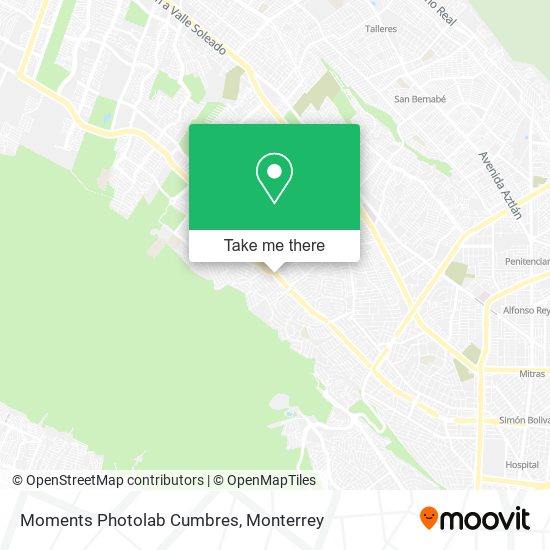 Moments Photolab Cumbres map