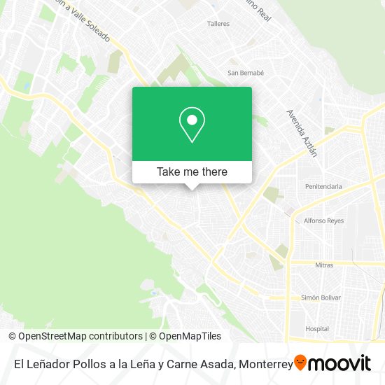 El Leñador Pollos a la Leña y Carne Asada map