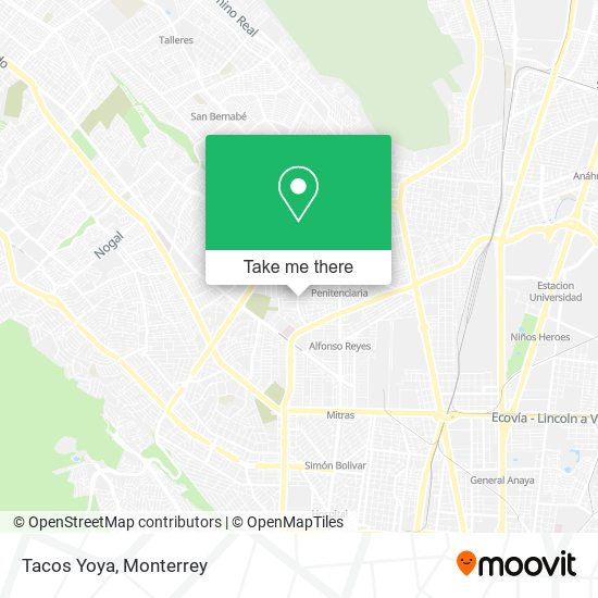 Tacos Yoya map