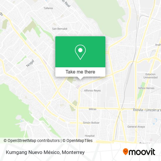 Mapa de Kumgang Nuevo México