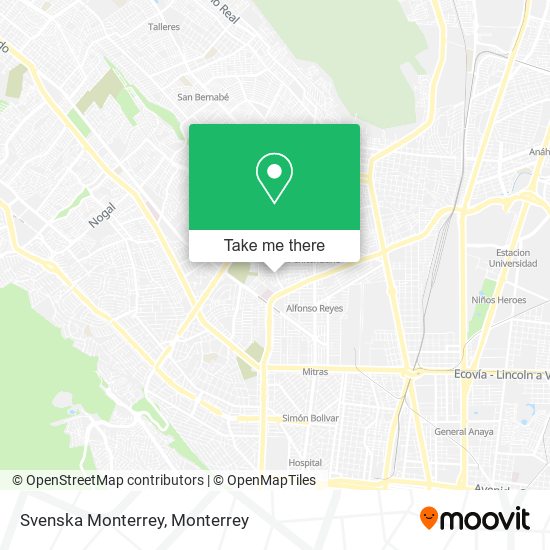 Mapa de Svenska Monterrey