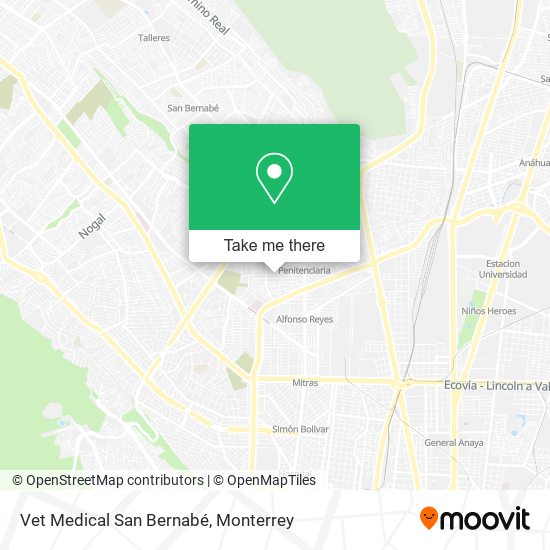 Vet Medical San Bernabé map