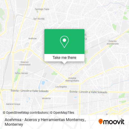 Acehmsa - Aceros y Herramientas Monterrey. map