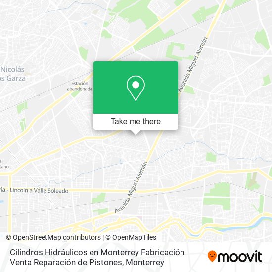 Mapa de Cilindros Hidráulicos en Monterrey Fabricación Venta Reparación de Pistones