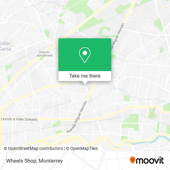 Mapa de Wheels Shop
