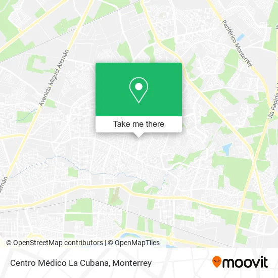 Mapa de Centro Médico La Cubana
