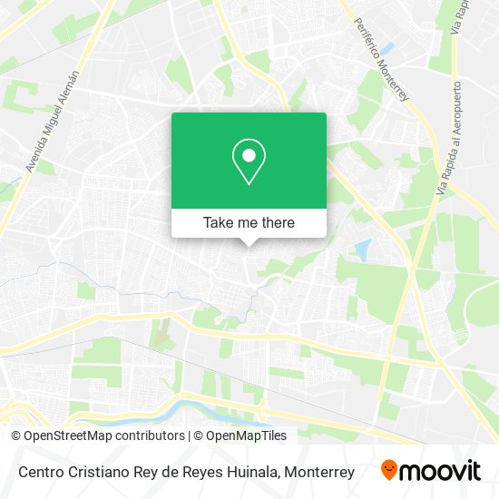 Centro Cristiano Rey de Reyes Huinala map