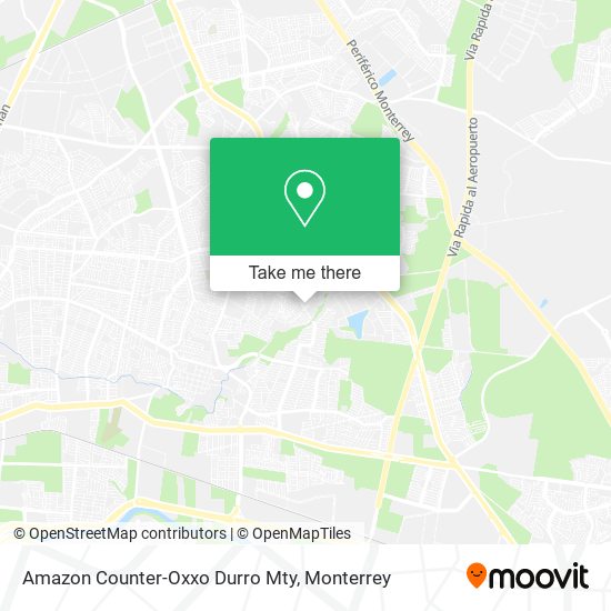 Amazon Counter-Oxxo Durro Mty map