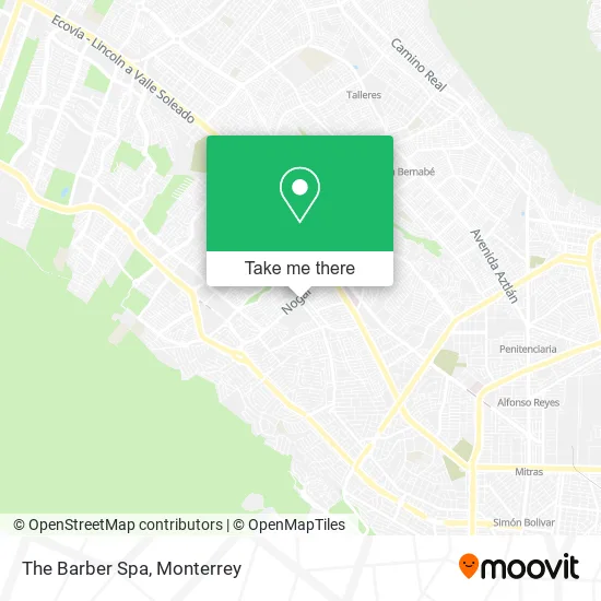 The Barber Spa map