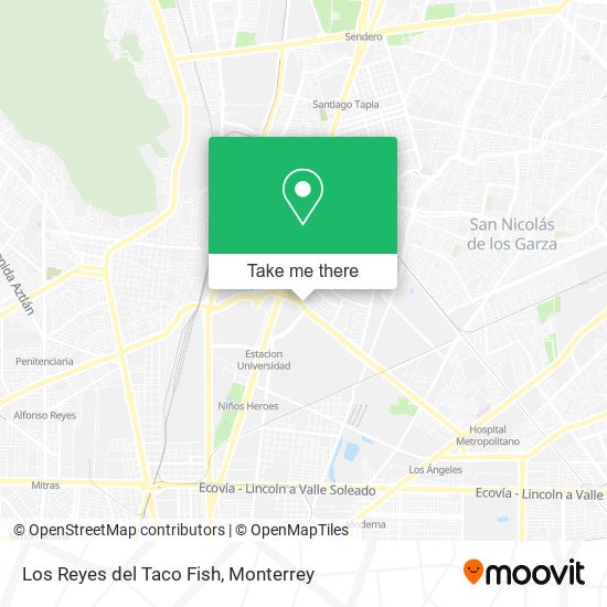 Los Reyes del Taco Fish map