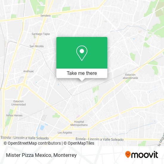 Mister Pizza Mexico map