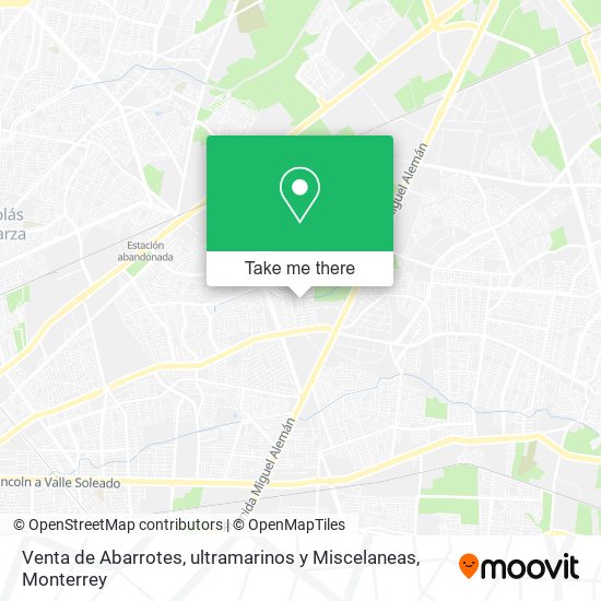 Venta de Abarrotes, ultramarinos y Miscelaneas map
