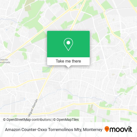 Amazon Counter-Oxxo Torremolinos Mty map