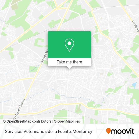 Mapa de Servicios Veterinarios de la Fuente