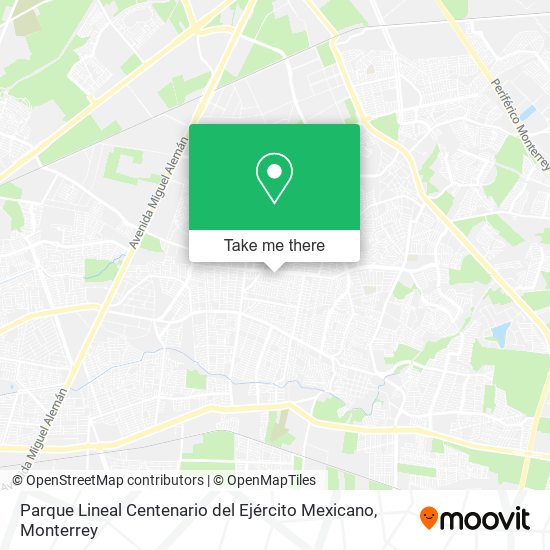 Parque Lineal Centenario del Ejército Mexicano map