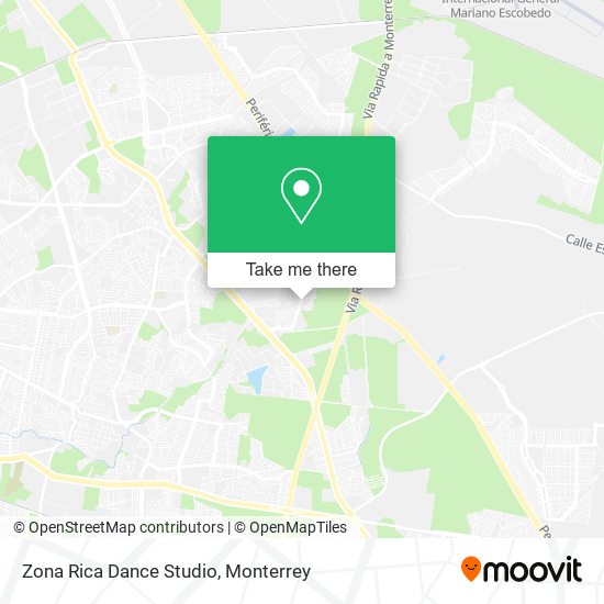Zona Rica Dance Studio map