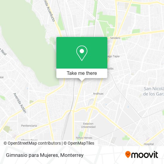 Mapa de Gimnasio para Mujeres