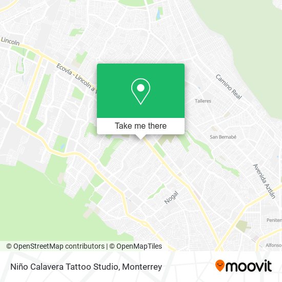 Mapa de Niño Calavera Tattoo Studio